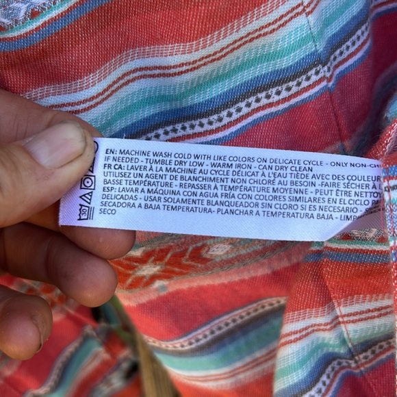 Ariat Red and Blue Button Down Shirt with Classic Collar - Picture 6 of 6